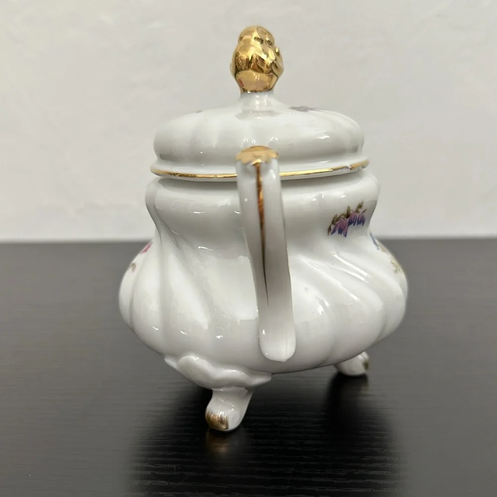 Lefton Porcelain Hand Painted Footed Sugar Bowl NE 3476